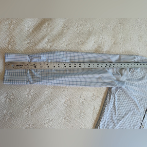 Peter Millar Summer Comfort button down shirt blue white size XL - Picture 8 of 10